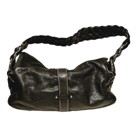 Donald J Pliner Black Leather Shoulder Bag Size Small - Picture 6 of 16